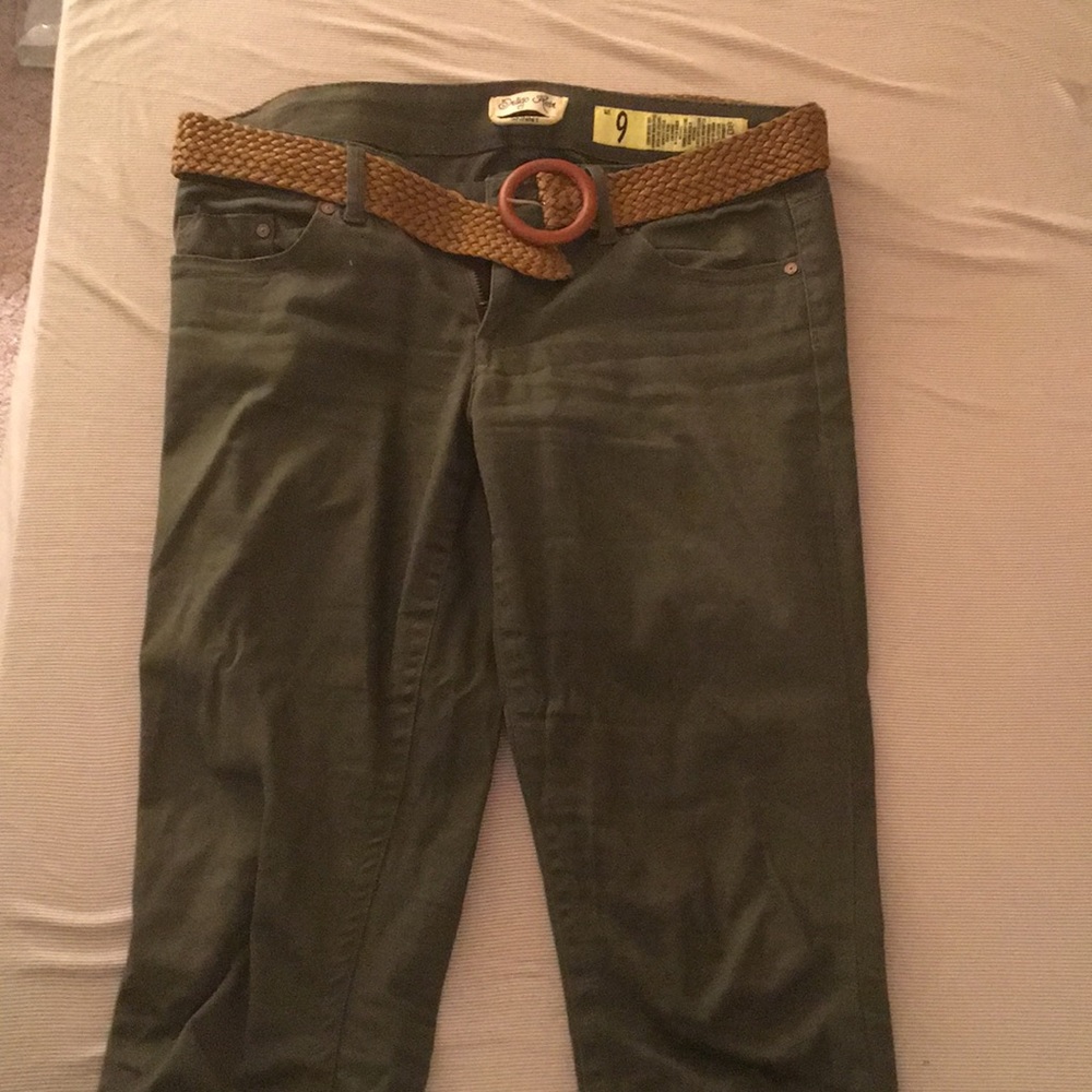 Army green jeans